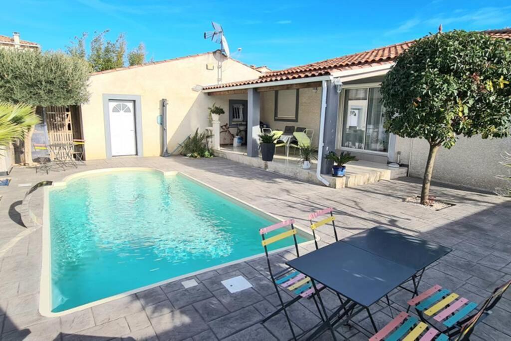 Villa Piscine De La Garrigue Florensac Екстер'єр фото